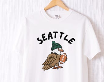 Comfort Colors® Seattle Football Shirt, Game Day Sweatshirt, Football Fan Sports Gift, Unisex Hoodie For Men, Women