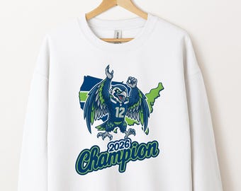 Seattle Football 2026 Champion Sweatshirt, Sports Retro 90s Hoodie, Game Day Shirt