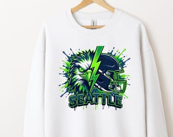 Vintage Seattle Football Est 1976 Sweatshirt, Sports Retro 90s Hoodie, Game Day Shirt