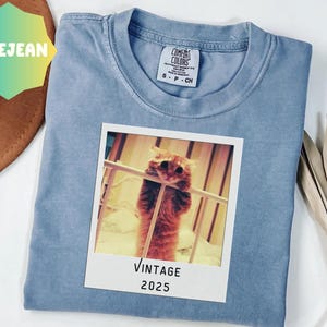 Retro Funny Cat Meme Shirt Cat Tee, Cat Lover Gift Shirt , Gen Z Joke Tshirt Stupid Brainrot Funny Kitty Cat
