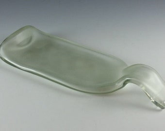 Frosted Glass Bottle Spoon Rest