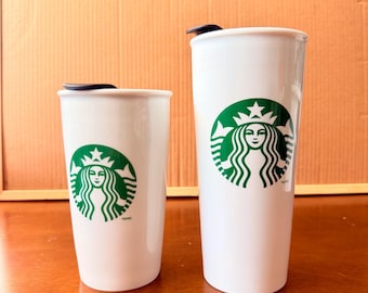 Starbucks keramische beker Origineel wit en groen sirenelogo - keramische reismok - 12 oz en 16 oz beschikbaar