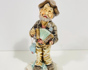 Porcelain Figurine - Old Man With Accordion
