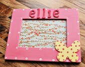 Butterfly picture frame Personalized picture frame for girl Frame with butterfly by oscar & ollie