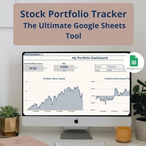Stock Portfolio Tracker | Investment Tracker | Google Sheets Template | ETF & Crypto Tracker | Finance Spreadsheet