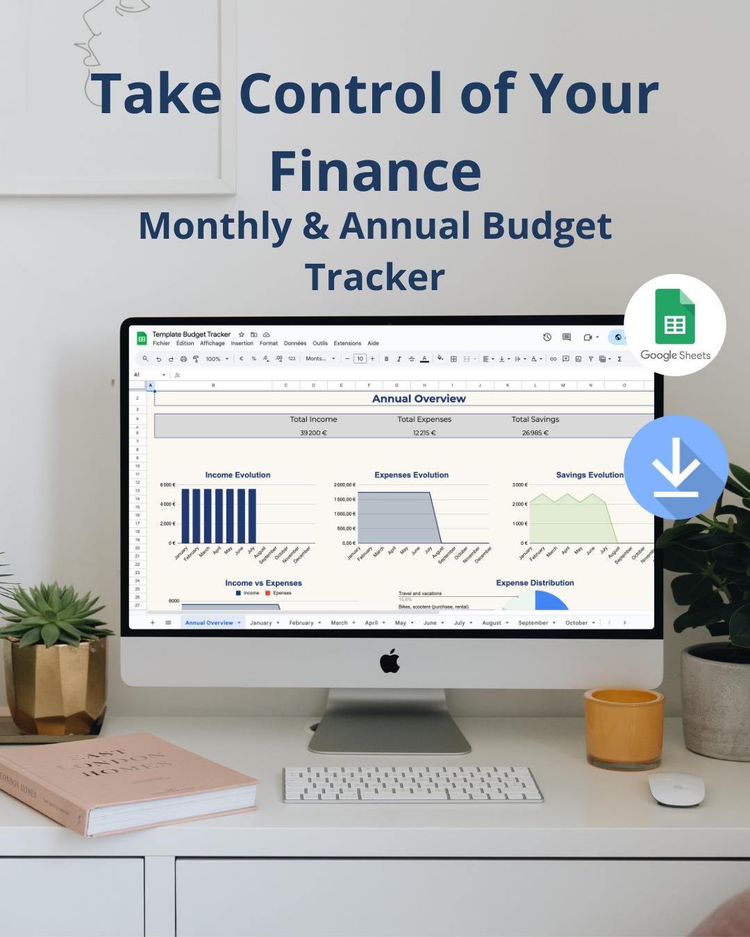 Budget Tracker Spreadsheet | Google Sheets Budget Planner | Monthly ...