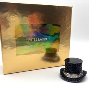 Estee Lauder &quot;Top Hat&quot; 2000 Solid Perfume Compact Vintage NIB