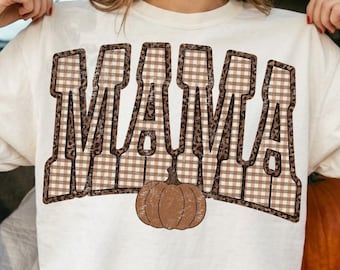 Trendy Retro Mama Fall Pumpkin PNG, Leopard Print Autumn Shirt Design, Distressed Fall Mama PNG, Pumpkin Sublimation, Cozy Season PNG