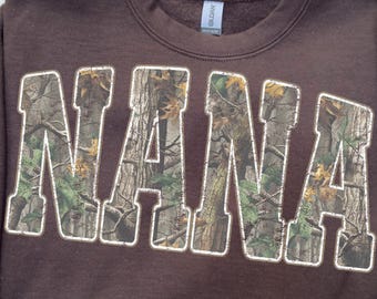 Hunting Nana Camo Western Vintage PNG, Nana Camouflauge Png, Camo Print Sublimation, Retro Hunting Distressed, Camo Cozy Season
