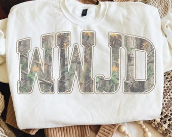 WWJD PNG, Trendy Retro Distressed Camo Christian PNG, Retro Faith Png, Jesus Png, Bible Verse Png, Religious Shirt Png
