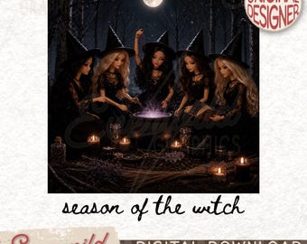 Season Of The Witch Trendy Doll Face PNG, Cute Halloween Witch Shirt Design, Sarcastic Feminist Humor Sublimation, Spooky Season PNG