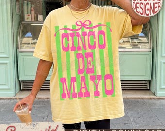 Distressed Striped Cinco De Mayo PNG