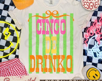 Funny Cinco De Mayo PNG, Cinco De Drinko PNG, Cinco De Mayo Fiesta, Distressed Cinco De Mayo Sublimation Design, Mexico Png