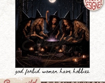 God Forbid Women Have Hobbies Doll Face PNG, Cute Halloween Witch Shirt Design, Sarcastic Feminist Humor Sublimation, Spooky Season PNG