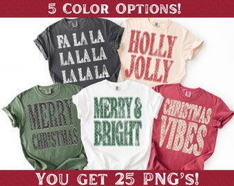Christmas PNG Bundle, Trendy Checkered Christmas PNG, Preppy Retro Christmas PNG, Holiday Png, Distressed Holiday Shirt Design