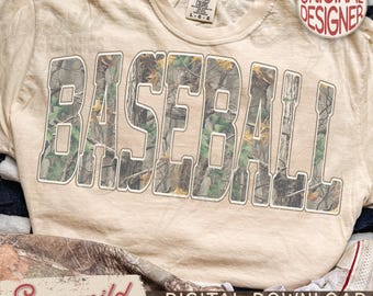 Camo Baseball Game Day PNG, Trendy Distressed Baseball PNG, Sports Mama PNG, Baseball Season Png, Camouflage Sublimation Design