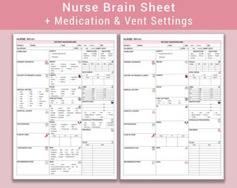 Telemetry Nurse Report Sheet with Vent Settings (Digital Download)