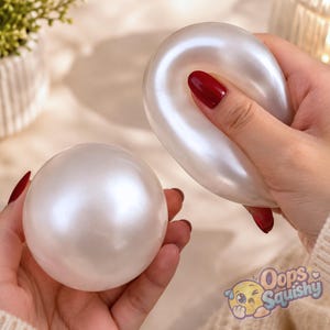 Squishy Pearl Kokosolja Stressboll – Långsamt stigande sensorisk leksak för vuxna och barn