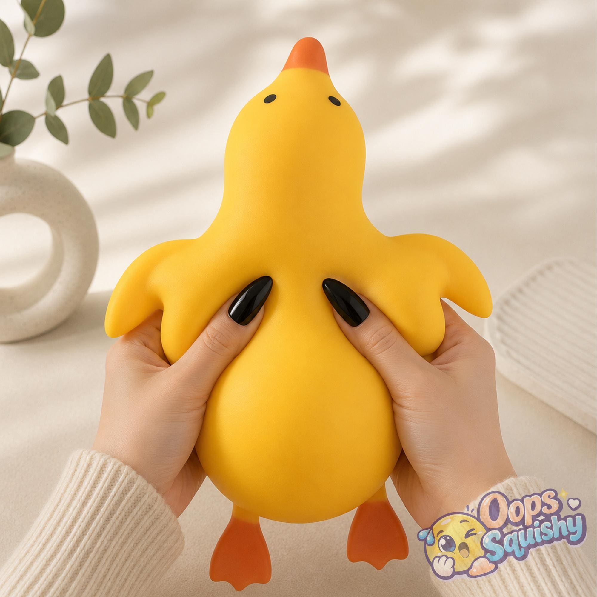 Jumbo Duck Squishy Stress Toy, Cute Goose Duck Fidget, Slow Rise