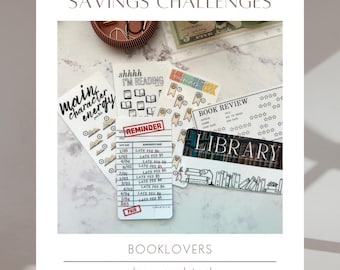Savings Challenges | Book Lover | Glossy Cardstock
