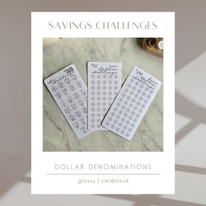 Savings Challenges | Dollar Denominations