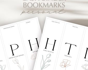 A6 Binder Bookmark Dividers | Personal | Digital