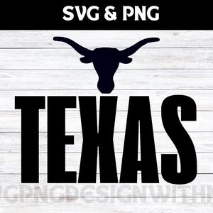 Texas Longhorn SVG PNG: Digital Download Graphic