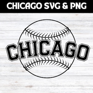 Chicago png baseball png Chicago baseball  Game day png Digital Download