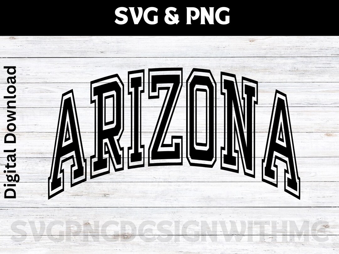Arizona Png Varsity Font (digital Download) - Etsy