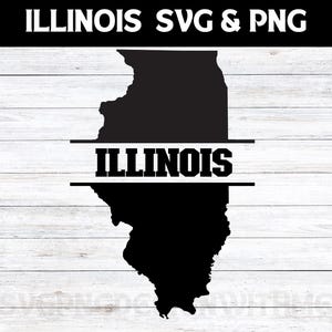 Illinois SVG, Illinois Png, contour de l'état de l'Illinois, Illinois State svg, contour de l'Illinois, USA State Svg, IL Png, Chicago Svg, téléchargement numérique