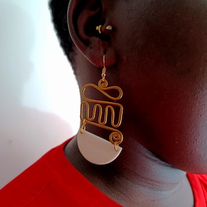 African Brass earrings, Wholesale earrings,Brass and bone earrings, African earrings, jewellery, Handmade earrings, statement earrings