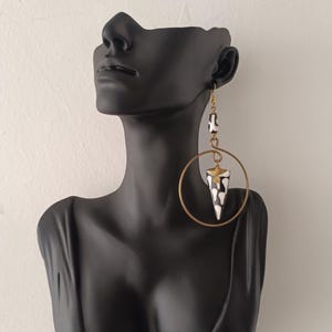 African Brass earrings, Wholesale earrings,Brass and bone earrings, African earrings, jewellery, Handmade earrings, statement earrings
