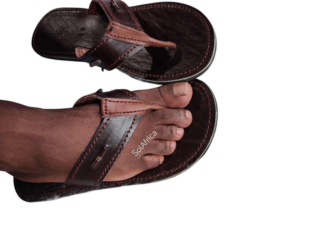 Men’s Zaaf KENYA COLLECTION MADE IN AFRICA LEATHER SANDAL. Size 46. Safari boot a.k.a Saunya. Made in kenya ?? #Rizzlarts main image 2