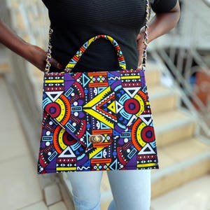 Afrikanische Handtasche, Frauen handgemachte Tasche, afrikanische Drucktasche, Ankara-Tasche, einzigartige Customade-Taschen, Kente-Taschen, Tragetaschen, Taschen für alle Gelegenheiten, Handtasche