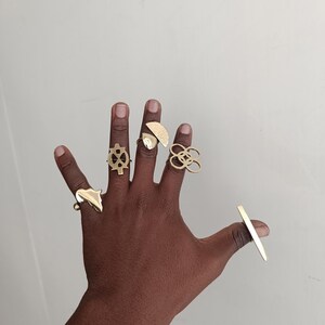 5 Brass Rings, Brass Rings, adjustable Brass Rings,Statement rings, jewelry, Wholesale brass rings, African jewelry,Brass Rings, Cuff Rings