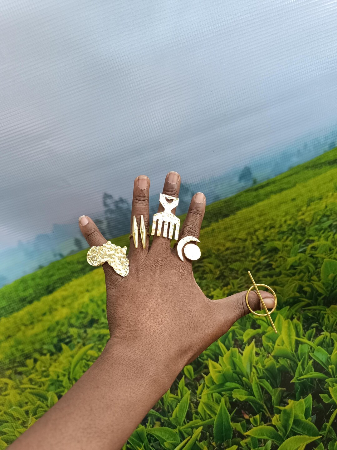 Adjustable Raw Brass African Rings, Handmade Statement Jewelry - Etsy
