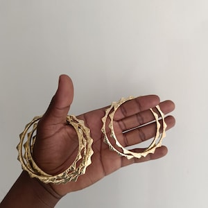 Adjustable Brass Cuff Bracelet: African Unisex Jewelry