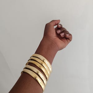 Adjustable Brass Cuff Bracelet: African Unisex Jewelry