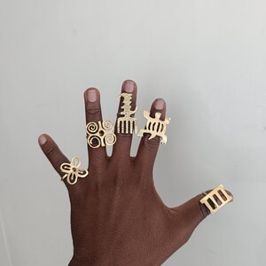 5 Brass Rings, Brass Rings, adjustable Brass Rings,Statement rings, jewelry, Wholesale brass rings, African jewelry,Brass Rings, Cuff Rings