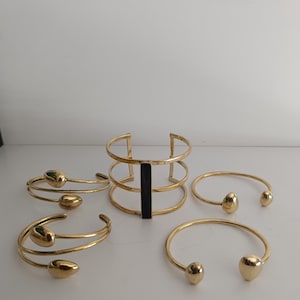 Adjustable Brass Cuff Bracelet: Unisex African Jewelry