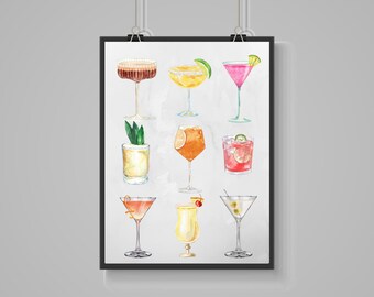 Decoração de parede de coquetel