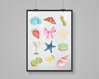 Decoração de parede/ Vibes praianas femininas