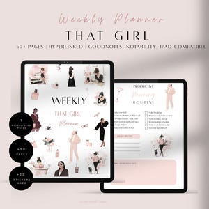 Odaterad digital veckoplanerare för iPad | That Girl Self Care and Habits, GoodNotes