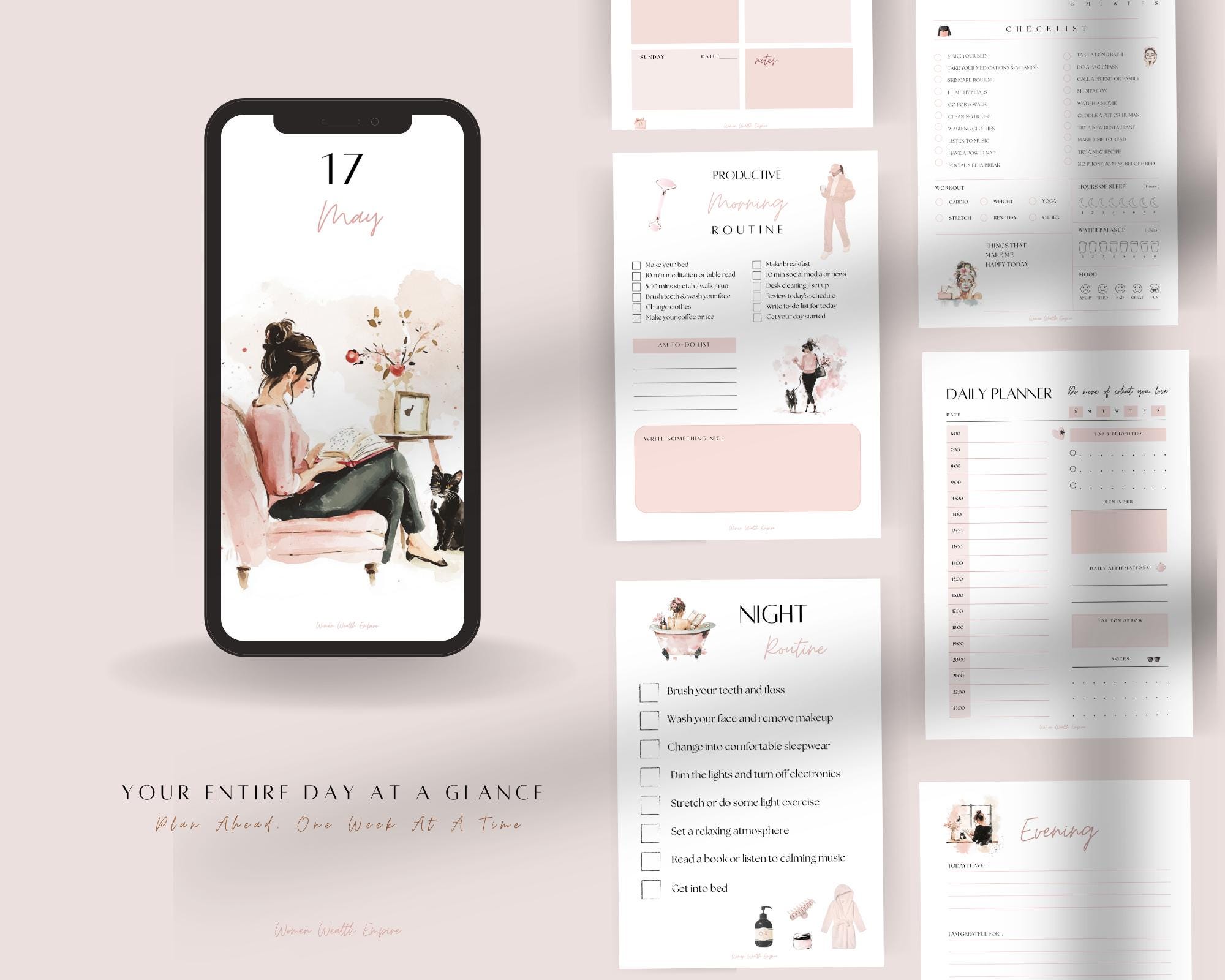 Undated Yearly Digital Planner for iPad | That Girl All in One ...