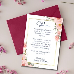 Customizable Wedding Invitation - Welcome Sign | Canva Template | Wedding Digital Invitation