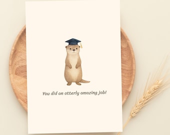 Biglietto di laurea stampabile, simpatico biglietto di laurea con un gioco di parole sorprendente e divertente, regalo per studenti o amici, 2 formati: 5x7, 4x6 pollici, JPEG, PDF