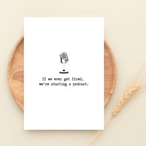 Carte Bestie drôle de travail, cadeau numérique pour un collègue, humour de bureau imprimable, carte de blague podcast, 2 tailles 5 x 7, 4 x 6 pouces, JPEG, PDF