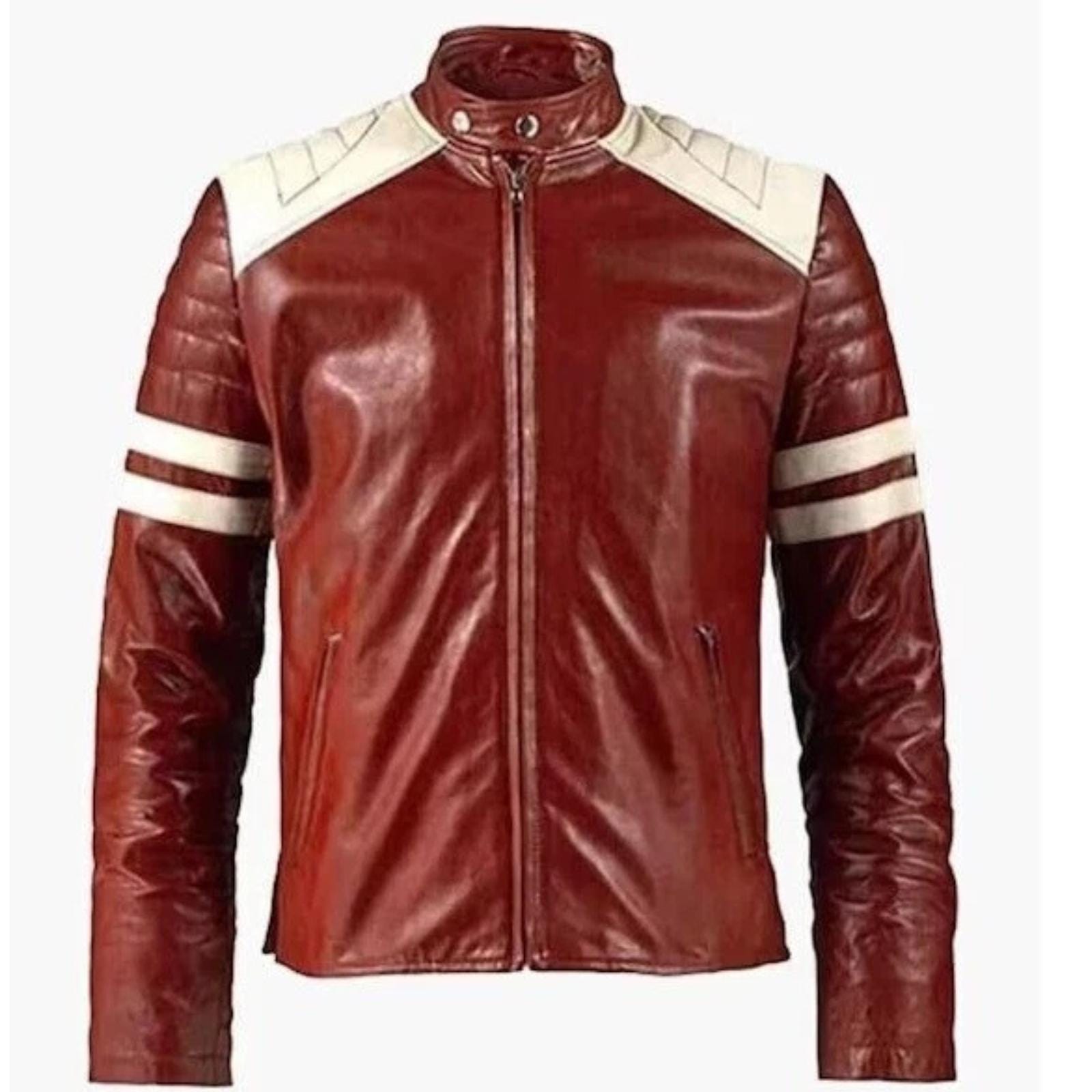 ブラッド・ピット ファイト・クラブ レッドレザージャケット