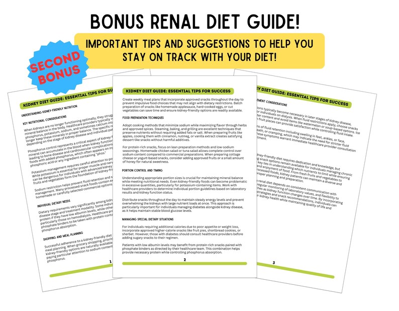 Renal Diet Meal Ideas Chart | Kidney Diet Food List | Healthy Breakfast ...