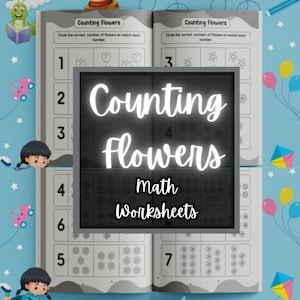 Printable Math Worksheets for Kindergarten | Addition & Subtraction Worksheets | Instant Download | Fun and Easy Math Practice